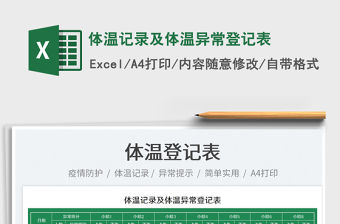 2022體溫記錄及體溫異常登記表免費下載