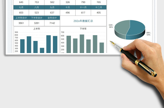 2022年度各月数据分析图表模板免费下载