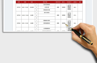 2022新員工入職培訓(xùn)計劃表免費(fèi)下載