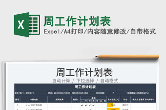 2022周工作計(jì)劃表免費(fèi)下載