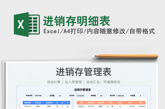 2022進銷存明細表出入庫單價