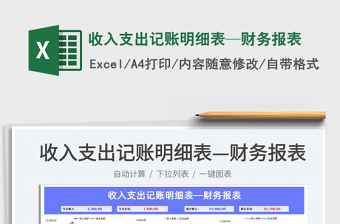 2022收入支出記賬明細表—財務(wù)報表免費下載