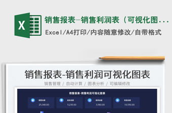 2022銷售報表-銷售利潤表（可視化圖表）免費下載