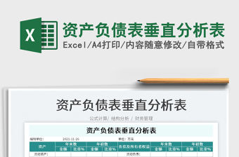 2022資產(chǎn)負(fù)債表垂直分析表免費(fèi)下載