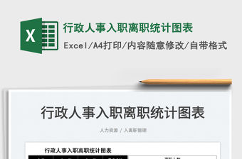 2022行政人事入職離職統計圖表免費下載