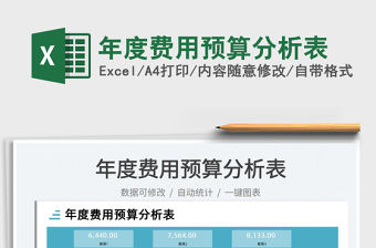 2022年度費用預算分析表免費下載