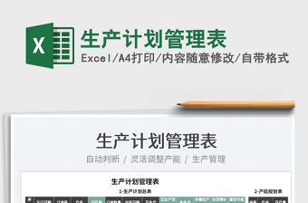 2022生產計劃管理表免費下載