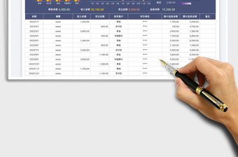 2022財務(wù)銀行現(xiàn)金收支明細表免費下載