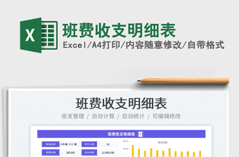 2022班費收支明細表免費下載