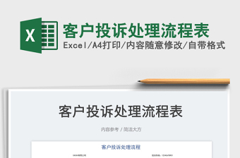 2022客戶投訴處理流程表免費(fèi)下載
