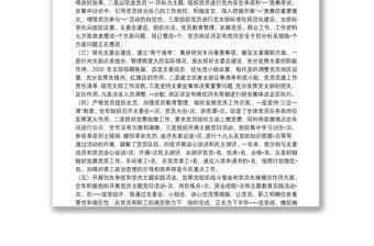 基層黨支部書記黨建工作述職報告