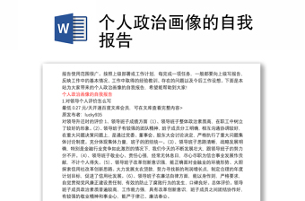 個人政治畫像的自我報告