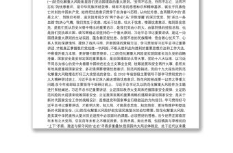 堅持底線思維著力防范化解重大風險專題學習研討發言