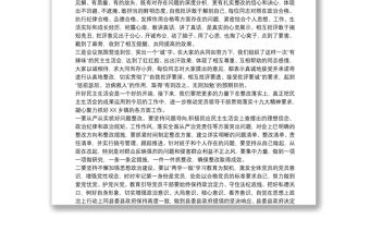 主題教育民主生活會點評及點評別人的發言模板三篇