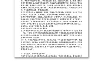 在學黨史中傳承紅色基因專題黨課講稿