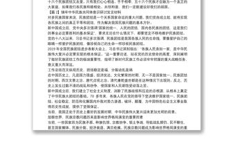 鑄牢中華民族共同體意識研討發言材料十四篇