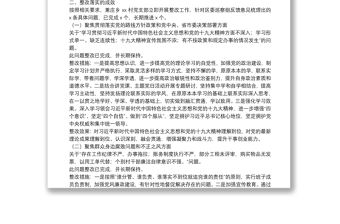 村黨組織巡察反饋意見整改工作情況報告