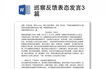 2022涉糧領(lǐng)域巡察反饋表態(tài)發(fā)言