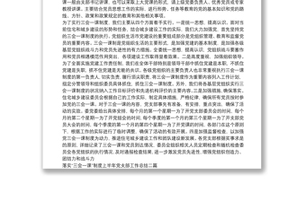 落實(shí)“三會(huì)一課”制度上半年黨支部工作總結(jié)三篇
