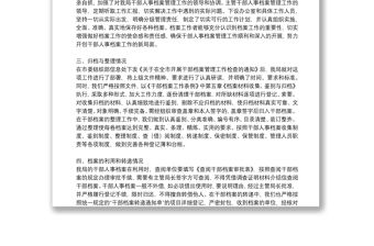 干部人事檔案專項審核工作總結