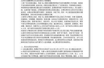 主題教育領導班子民主生活會情況報告3篇