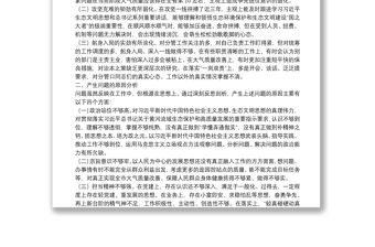 副局長以案促改專題民主生活會個人剖析檢查材料