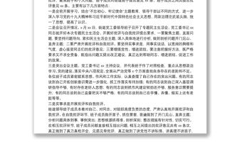 關于市委巡察整改專題民主生活會情況匯報（街道、鎮鄉）