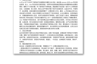 X局黨組巡視整改專題民主生活會(huì)情況報(bào)告