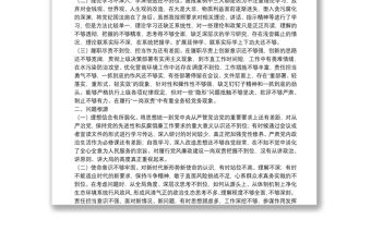 副局長以案促改專題民主生活會個人剖析檢查材料.