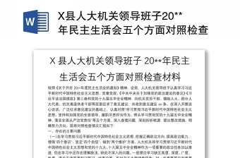 2022人大会县领导点评材料