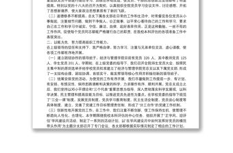 XXX學院黨總支書記抓黨建工作述職報告