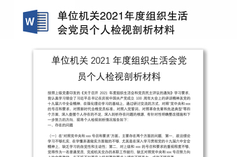 2022年度组织生活辉自查剖析报告