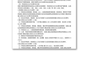 最新突發公共衛生事件應急預案