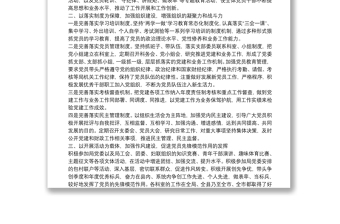 在黨支部換屆黨員大會上的工作報告