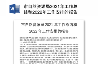 2022自然资源局报告