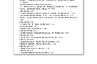 黨支部黨員積分制管理方案+評分表