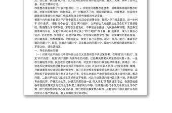 主題教育專題民主生活會個人檢視剖析材料