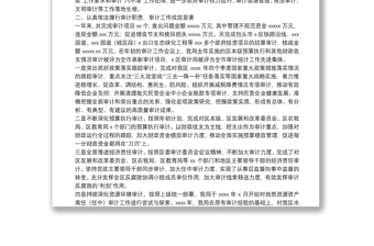 區(qū)審計(jì)局局長述職報(bào)告