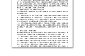 關(guān)于召開巡察整改專題民主生活會情況的報告