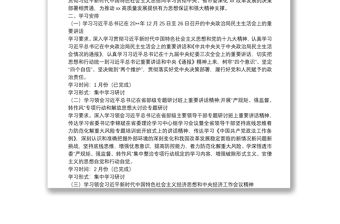20**年度黨組理論學習中心組學習計劃