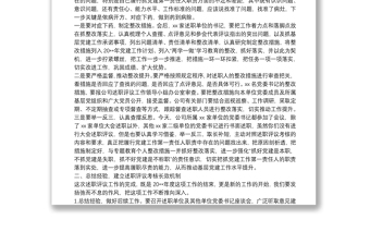 20**年度黨建述職評議工作會議領(lǐng)導(dǎo)講話
