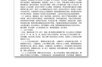 領導干部20**年終述職報告