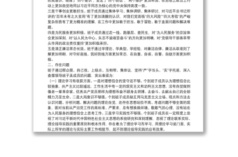 民主生活會班子檢視剖析材料