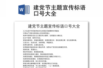 建黨節(jié)主題宣傳標(biāo)語口號大全