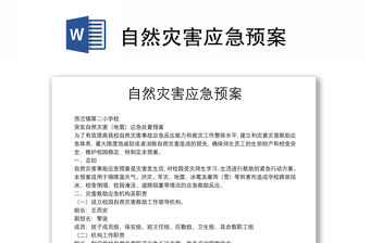 自然災害應急預案