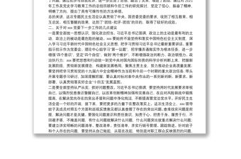 國企領導在下級黨委黨史學習教育專題民主生活會上的講話