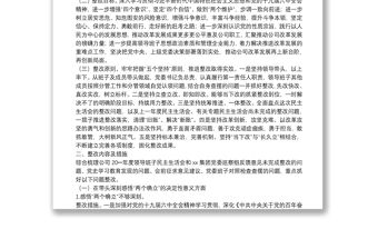 公司黨委班子黨史學習教育專題民主生活會整改方案