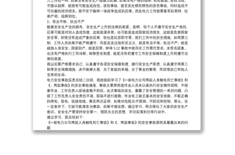 電力安全事故反思總結