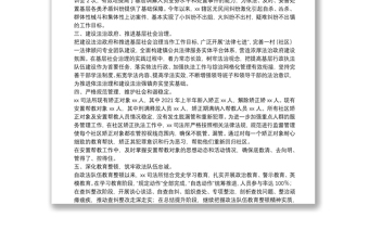X司法所2021年上半年工作總結(jié)