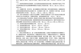 2021年度集團(tuán)公司專題組織生活會、xx存在問題 整改專題組織生活會查擺問題整改情況報告